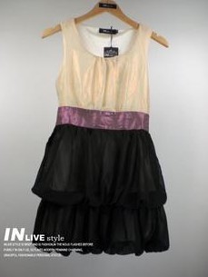 【INLIVE style】日韩女装 韩版瑞丽雪纺连衣裙 雪纺裙 蛋糕裙
