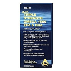GNC 顶级三倍强效OMEGA 1560 (全球最高浓度)鱼油 60粒/瓶 原价420元