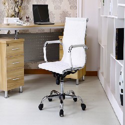 现代风格	 精致型 白色网布转椅 电脑椅 办公椅